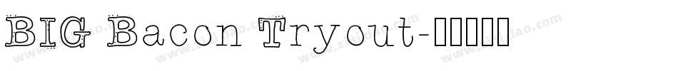 BIG Bacon Tryout字体转换